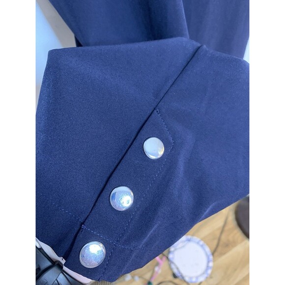 Chicos Dark Navy Blue Pants Snaps Stretch Sz 2.5 / 14 / L - Picture 4 of 7